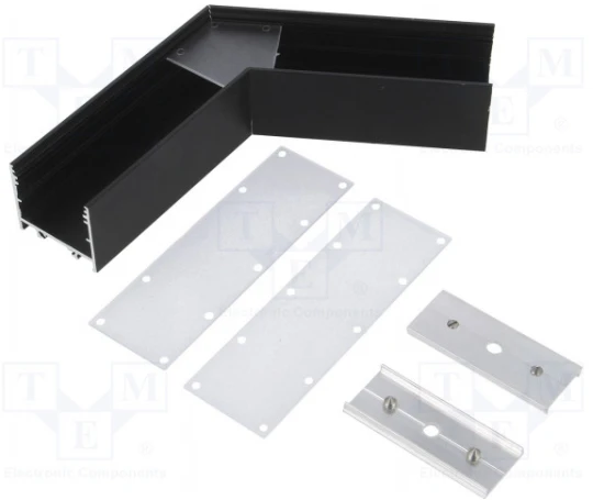 LED juostos profilio VARIO30-02 kampinis sujungimas 120 laipsnių, juodas.