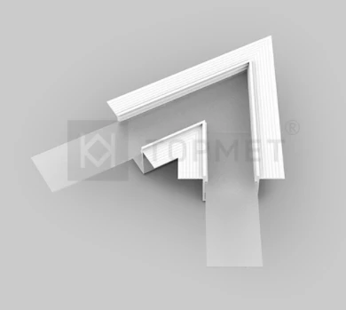 LED juostos profilio VARIO30-05 60 laipsnių kampinis sujungimas, baltas