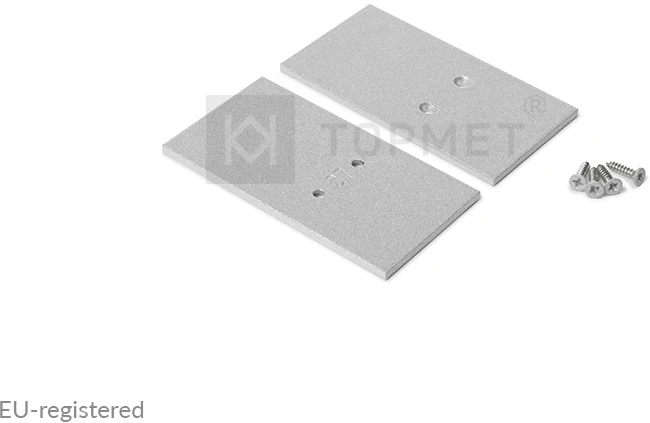 LED juostos profilio VARIO30-27 užbaigimo elementas metalinis, pilkas