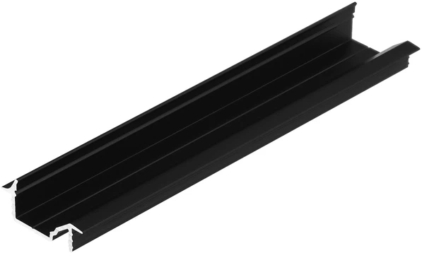 LED juostos profilis DIAGONAL10 C, juodas, 2m