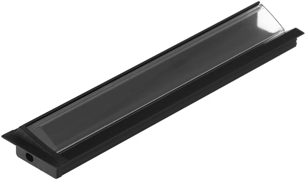 LED juostos profilis DIAGONAL10 C, juodas, 4m