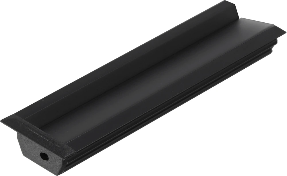 LED juostos profilis DIAGONAL14 F/TY, juodas, 2m