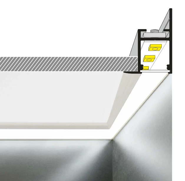 LED juostos profilis FRAME14 BC/Q, neanoduotas aliuminis, 2m