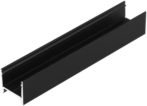 LED juostos profilis HOOD14 F/UI, juodas, 2m