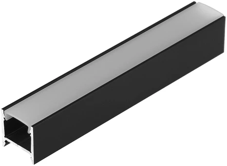 LED juostos profilis LEVEL12 C/U1, juodas, 4m