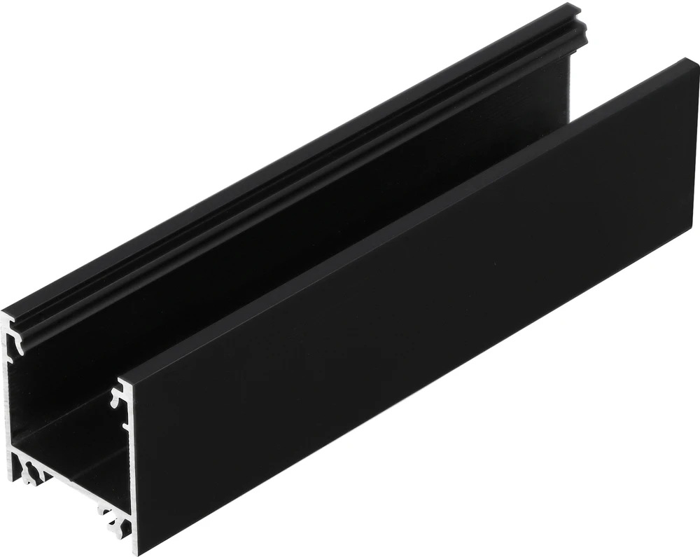 LED juostos profilis LINEA20 EE7F/TY, juodas, 1m