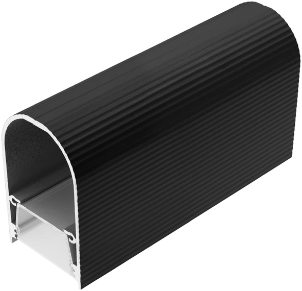 LED juostos profilis NAMI23 CD-9, juodas, 2m