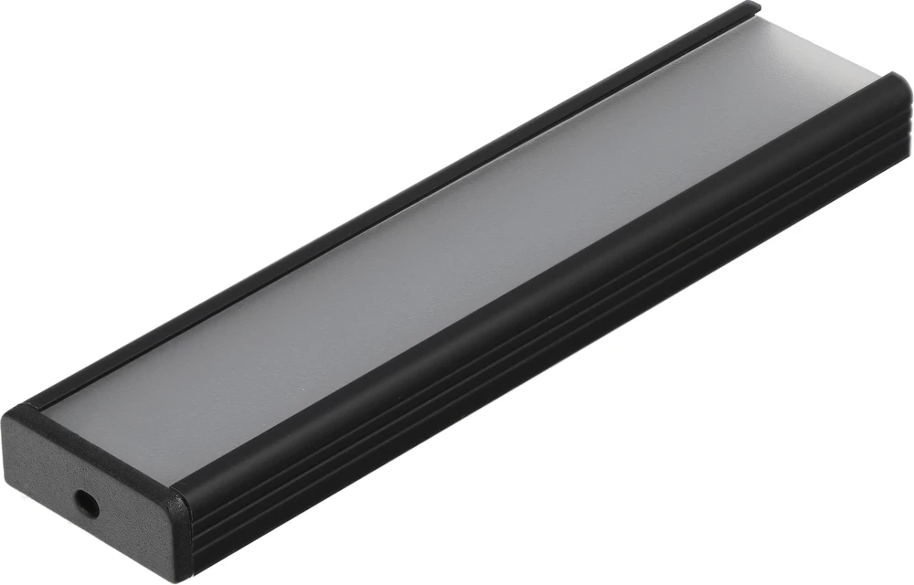 LED juostos profilis SURFACE14 EE7F/TY, juodas, 1m