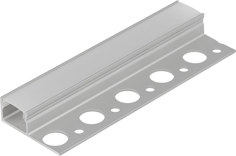 LED juostos profilis UNI-TILE12 PLUS, 180 laipsnių kampo, anoduotas aliuminis, 1m