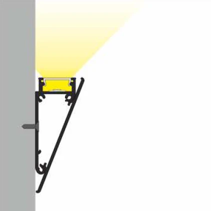 LED juostos profilis WALLE12, neanoduotas aliuminis, 2m