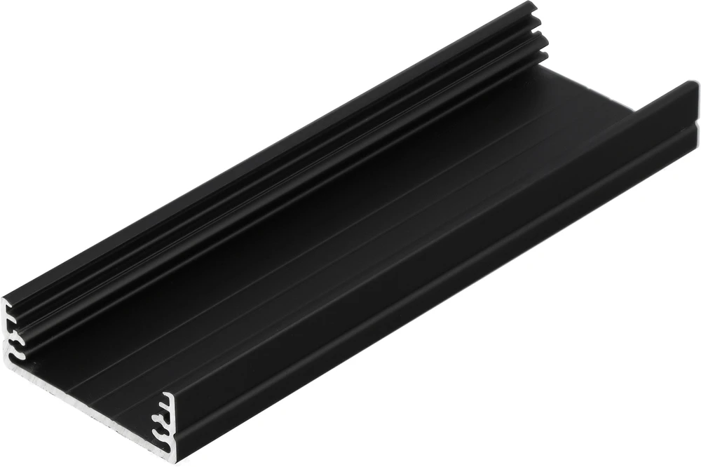 LED juostos profilis WIDE24 G/W, juodas, 2m