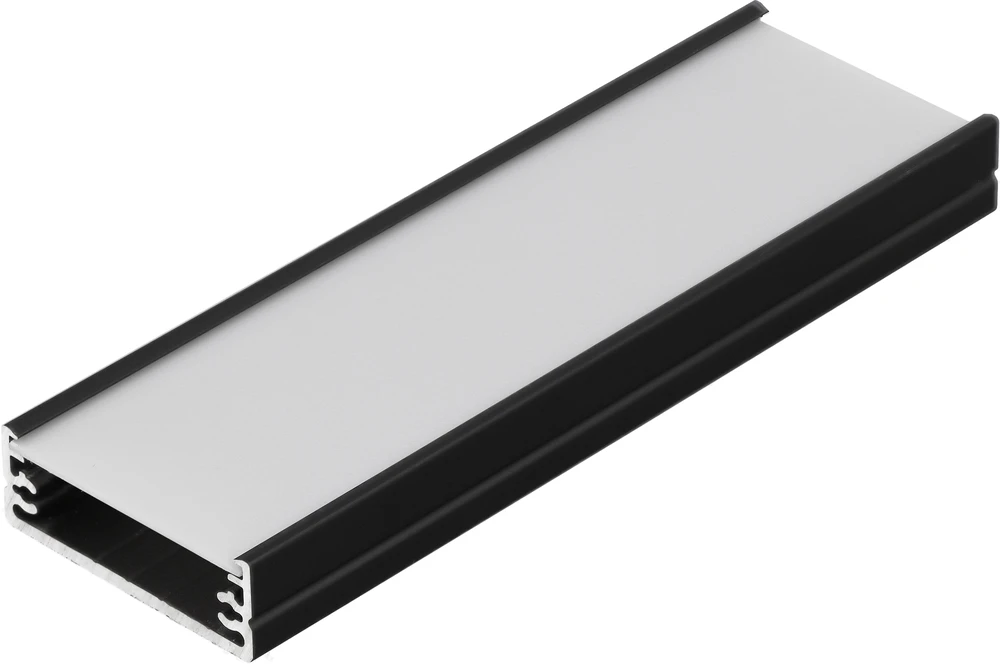 LED juostos profilis WIDE24 G/W, juodas, 2m