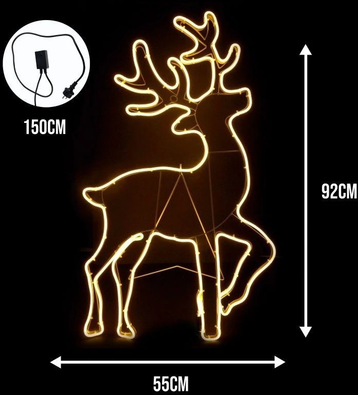 LED Kalėdinis elnias 92 cm