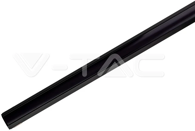 V-tac LED kampinis profilis, juodas, 2m, su dangteliu ir montavimo priedais