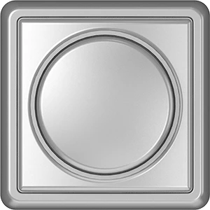 LED lempų (5-150W) šviesos reguliatorius VILMA STANDARD ST 150 su rėmeliu, metalo spalvos