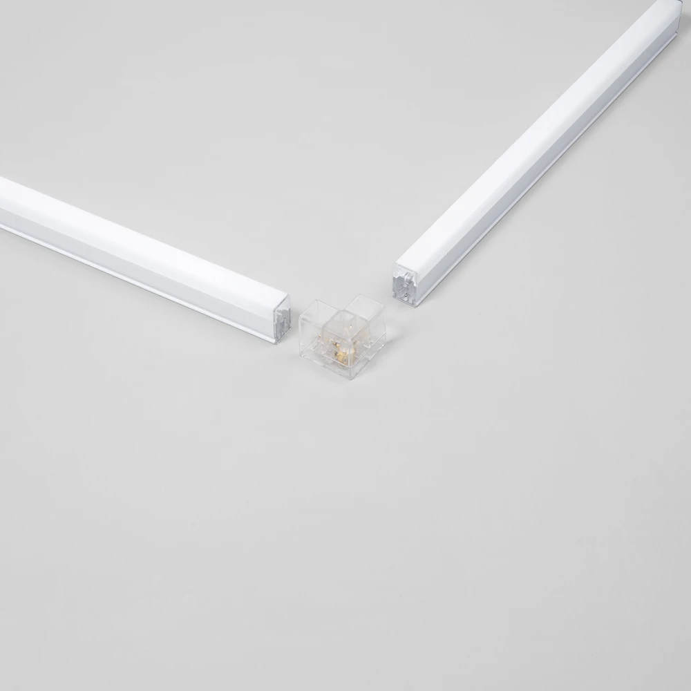 LED linijinio šviestuvo L formos sujungimas LEDBAR, baltas