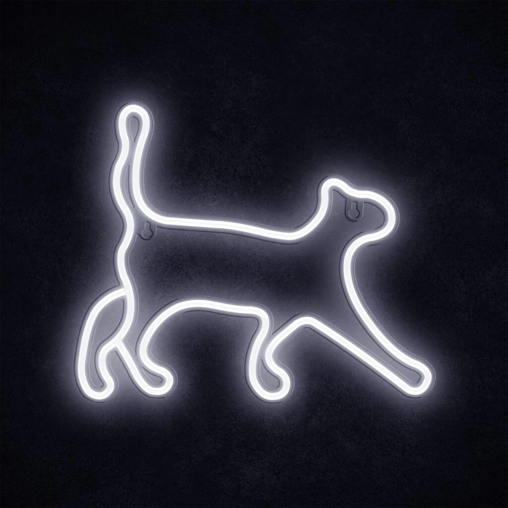 LED neoninis šviestuvas Manta Style Cat 2, baltas