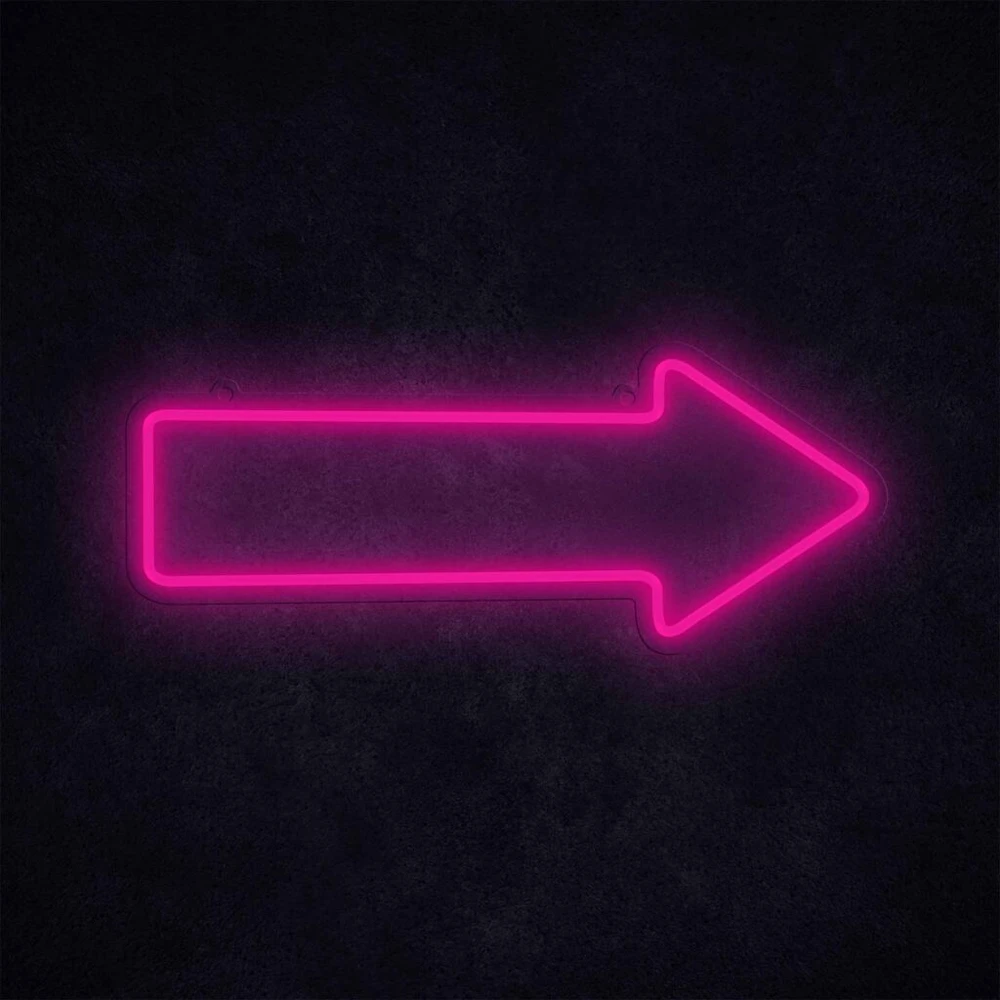 LED neoninis šviestuvas rodyklės formos Manta Arrow Style, rožinis