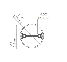LED paviršinio/pakabinamo profilio JAZ-DUO dangtelis, matinis, 2m