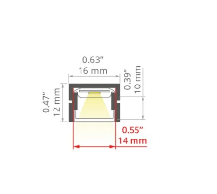 LED paviršinis/pakabinamas profilis PDS-4-PLUS, anoduoto aliuminio sp., 3m