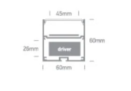 LED paviršinis profilis, baltas, 2m, 7910A/W