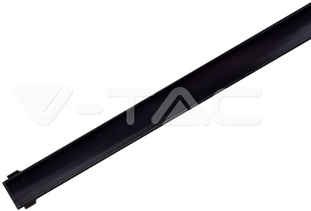 V-tac LED paviršinis profilis, juodas, 2m, su dangteliu ir montavimo priedais
