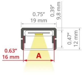 LED paviršinis profilis SILER, juodas, 2m
