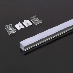 LED paviršinis profilis V-TAC, su dangteliu ir užbaigimais, baltas, 2000x17.2x15.5mm