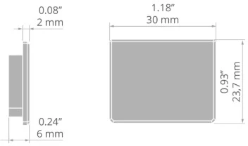 LED profilio 3035-O užbaigimas, pilkas