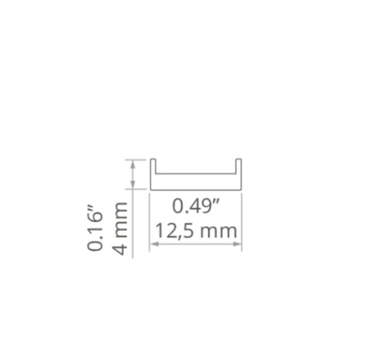 LED profilio dangtelis HS, matinis, 3m