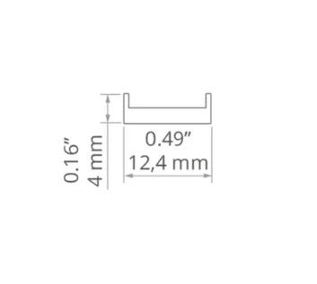 LED profilio dangtelis LIGER-11, matinis, 2m