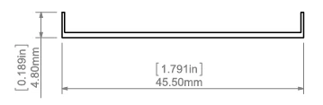 LED profilio matinis dangtelis LIGER-50, 2m