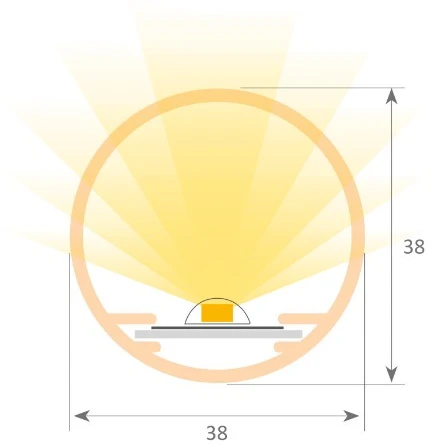 LED profilio OSLO 38 užbaigimas