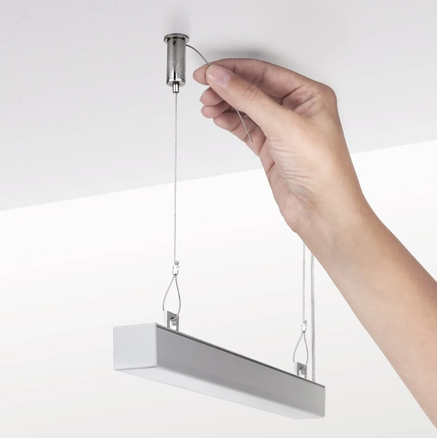 LED profilio pakabinimo rinkinys RG-1, sidabro sp.