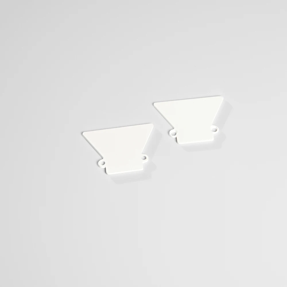 LED profilio užbaigimai WING, baltos sp., 2vnt.