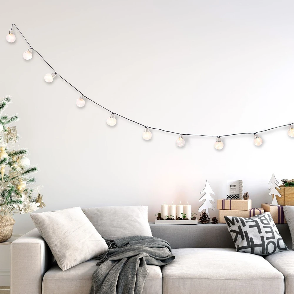 Elektrinė girlianda DecoKing Crystalball LED, 10 vnt.