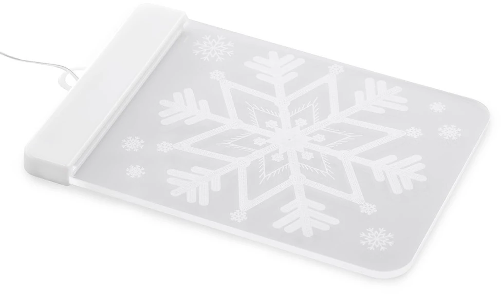 AmeliaHome LED vitražas Snowball, stačiakampis (1 vnt)