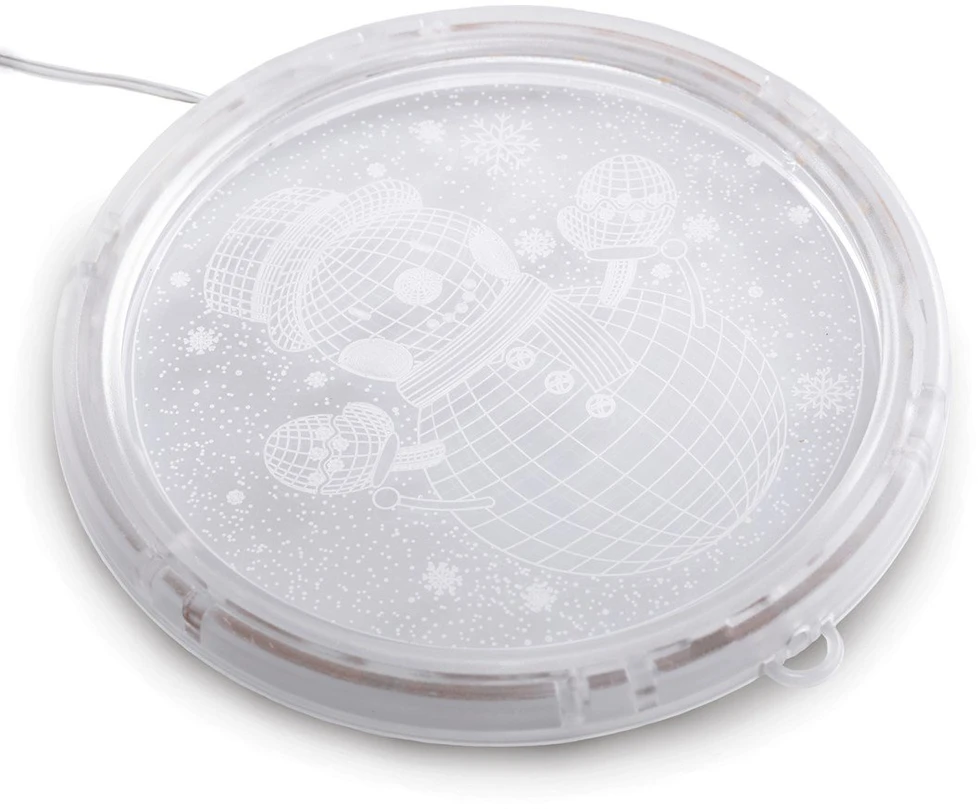 AmeliaHome LED vitražas Wintery, apvalus rinkinys 5 vnt