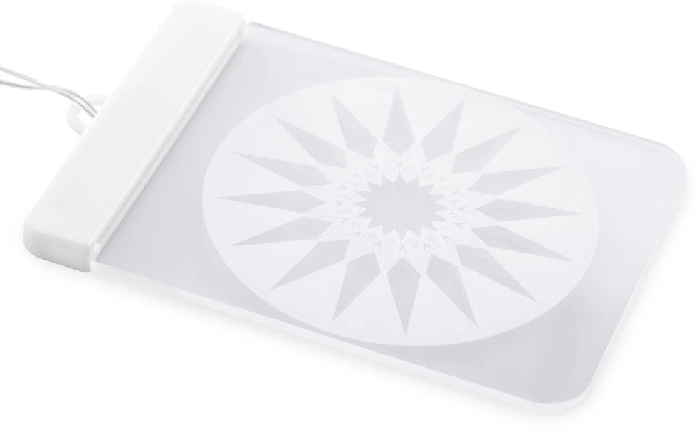 AmeliaHome LED vitražo mandala, stačiakampių formų rinkinys, 5 vnt