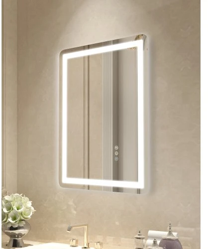 VEVOR LED vonios veidrodis su trimis spalvomis ir antirūko funkcija 50 x 70 cm