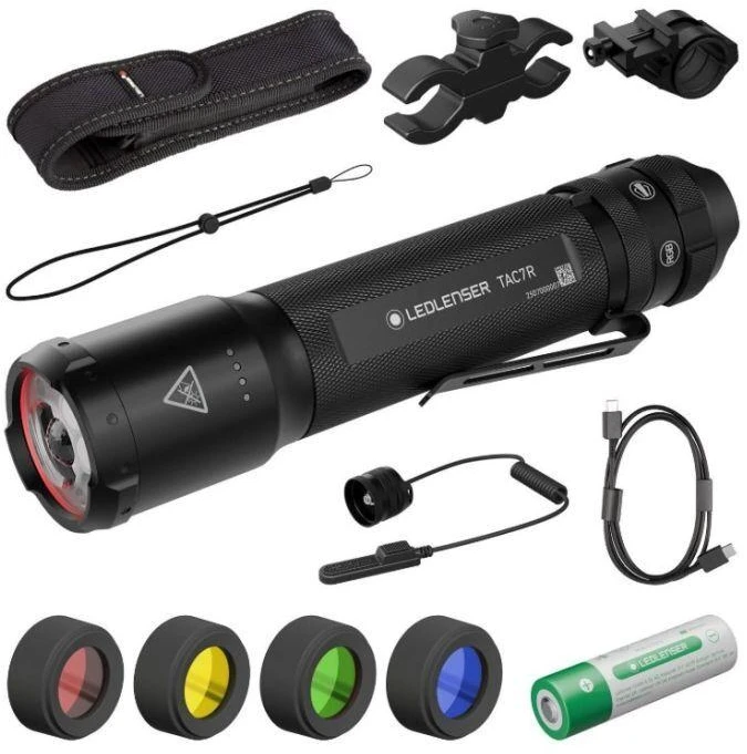 LED Lenser Ledlenser TAC7R medžioklės rinkinys su juodu dėklu