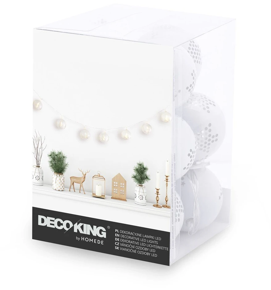 DecoKing LEDLIG šiltai baltos dekoratyvinės lemputės, 10 vnt