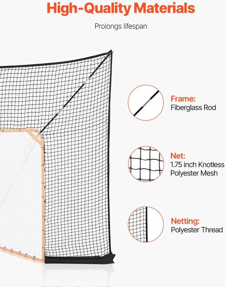 VEVOR Hokejo Lacrosse tinklas 9x12 pėdų