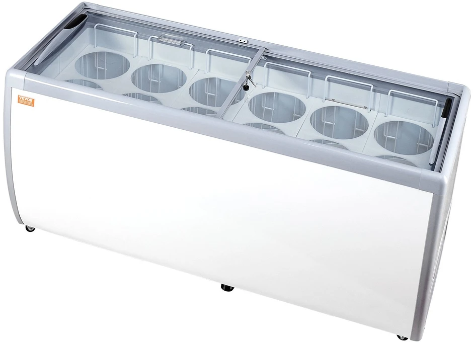 Šaldiklis VEVOR 567 l ledų vitrininė šaldiklė