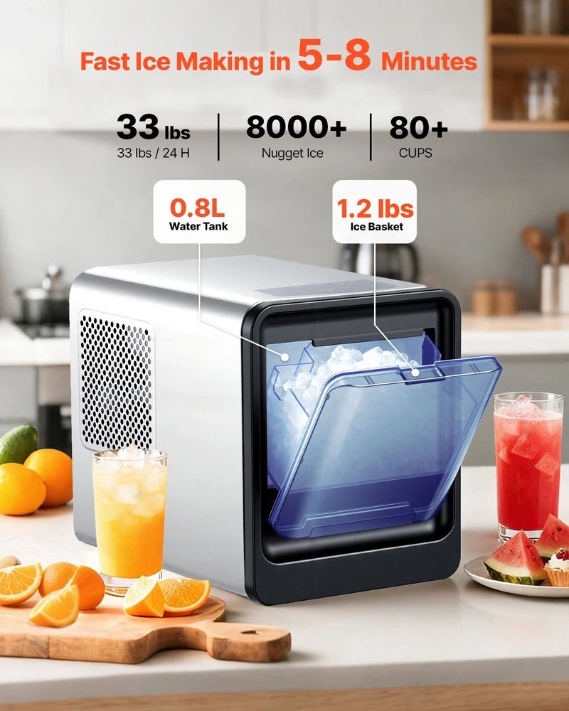 Vevor Stalinis ledo aparatas 15 kg per dieną