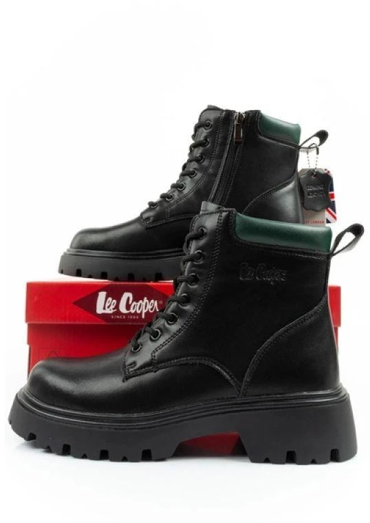 Lee Cooper batai moterims, odiniai, su pašiltinimu, su raišteliais