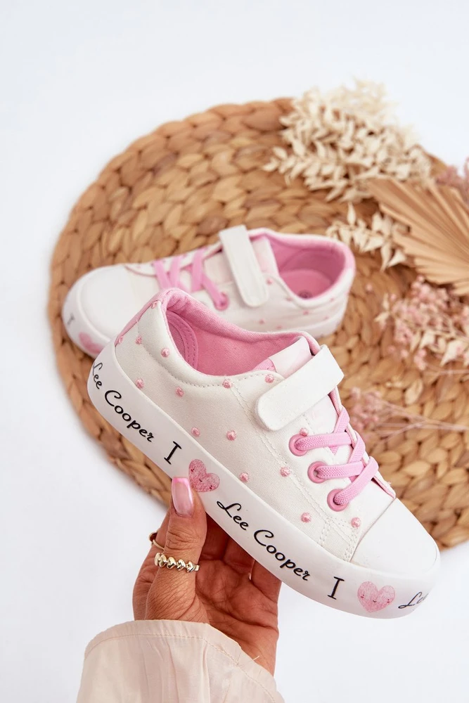 Lee Cooper LCW 2159 Baltos spalvos mergaičių sportbačiai