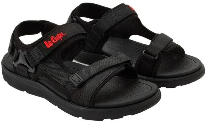 Lee Cooper lengvi juodi vyriški vasaros batai su lipdukais