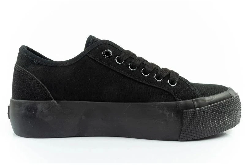 Lee Cooper moteriški audinio platforminiai kedai, juodi