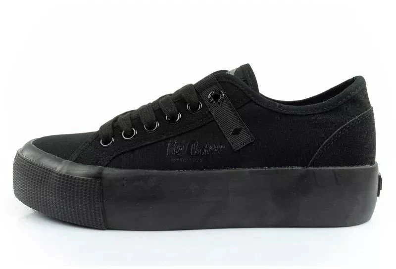 Lee Cooper moteriški audinio platforminiai kedai, juodi